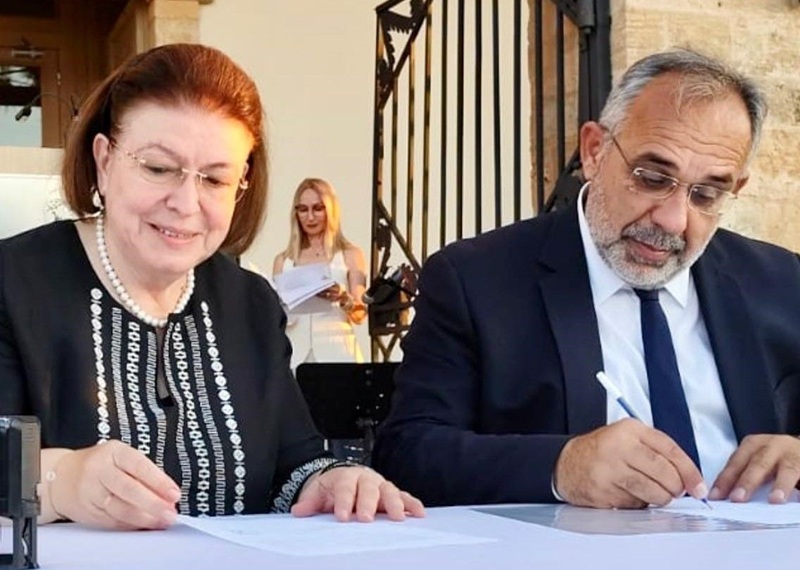 Kulturministerin Lina Mendoni und Naflpios Bürgermeister Dimitris Orfanos. Fotoquelle: Kulturministerium