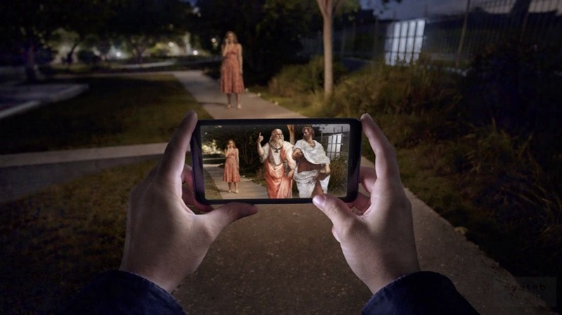 Augmented-Reality-Spaziergang mit einer Live-Rekonstruktion des Lyzeums. Fotoquelle: Kulturministerium