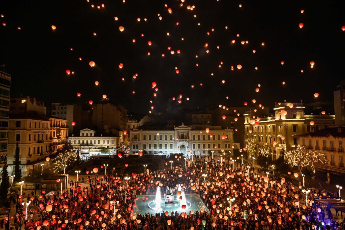 Nacht der Wünsche, Kotzia-Platz. Fotoquelle: Gemeinde Athen