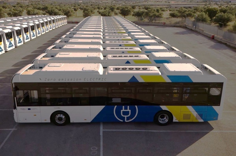 Busflotte in Athen